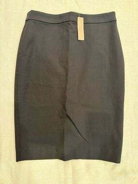 NWT J.Crew Classic Black Pencil Skirt
